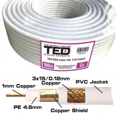 materiale electrice - cablu coaxial 75 ohm cupru - ted electric - cgo86166