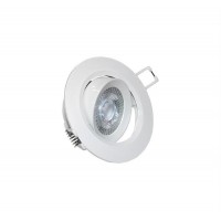 Spot LED reglabil, incastrat, rotund, 7W, 560 lm, 3000k, 90 mm, alb, IP 20